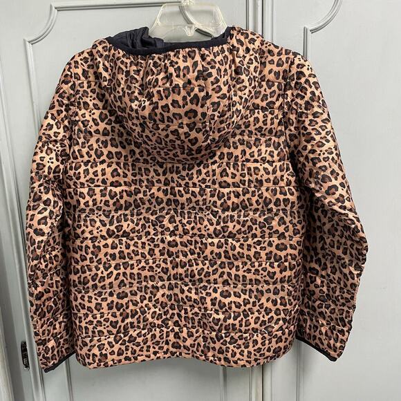 Gap Kids Size XL Cheetah Puffer Hooded Jacket Girls Permaloft Full Zip - Picture 4 of 4